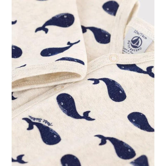Pyjama en coton biologique Dors- bien - Baleine par Petit Bateau - Bébé | Jourès