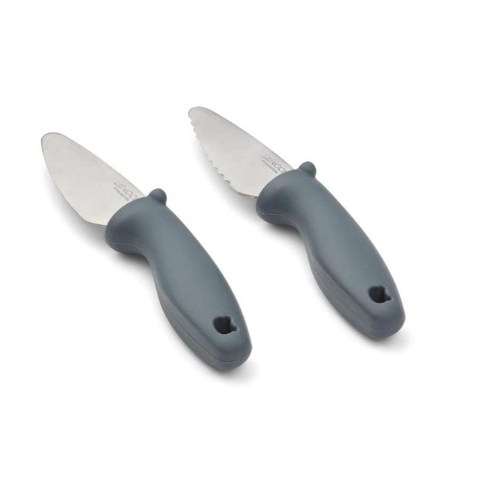 Perry cutting knife set - Whale blue par Liewood - Liewood | Jourès