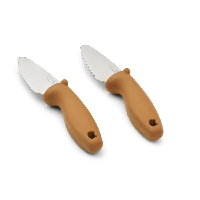 Perry cutting knife set - Golden caramel par Liewood - Liewood | Jourès