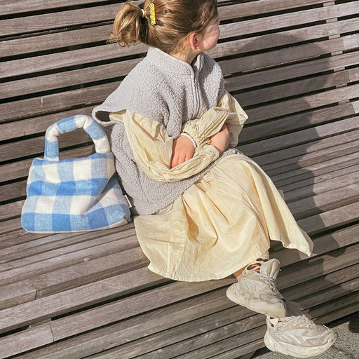 Mini sac à main - Carreaux - Bleu par Studio Noos - Mother's Day | Jourès