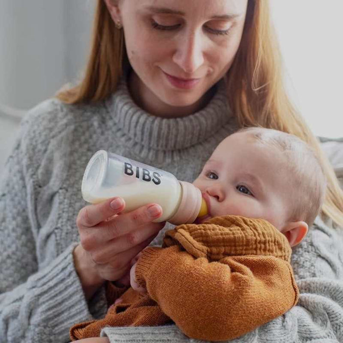 BIBS Baby Glass Bottle Complete Set Latex - 110ml - Sage par BIBS - Baby Bottles & Mealtime | Jourès
