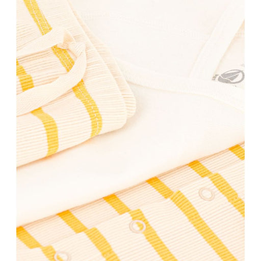 3-piece Cotton Set  - 1m to 18m - Daisy Stripes par Petit Bateau - Petit Bateau | Jourès