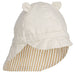 Gorm Reversible Seersucker Sun Hat - 0m to 2Y - Yellow mellow / Creme de la creme par Liewood - Clothing | Jourès
