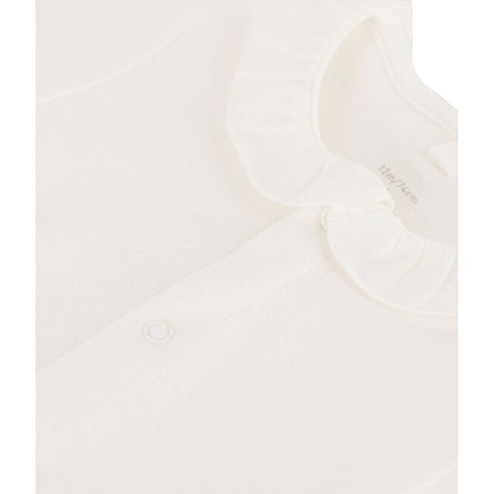 Short Sleeves Bodysuit Round Neck- 1m to 18m - Marshmallow par Petit Bateau - Petit Bateau | Jourès