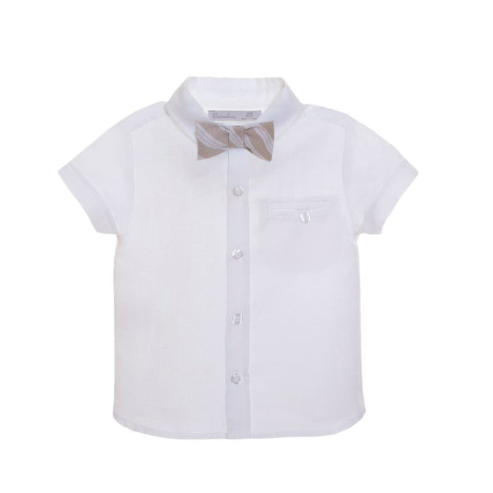 Mini chemise et noeud papillon - 6m à 4T - Beige par Patachou - Stylé pour les Fêtes | Jourès