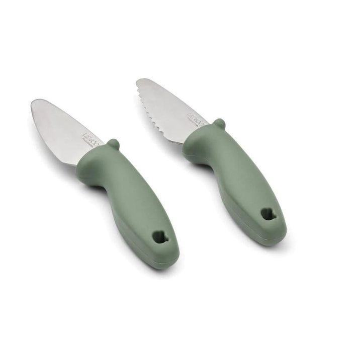 Perry cutting knife set - Faune green par Liewood - Mini Chef | Jourès