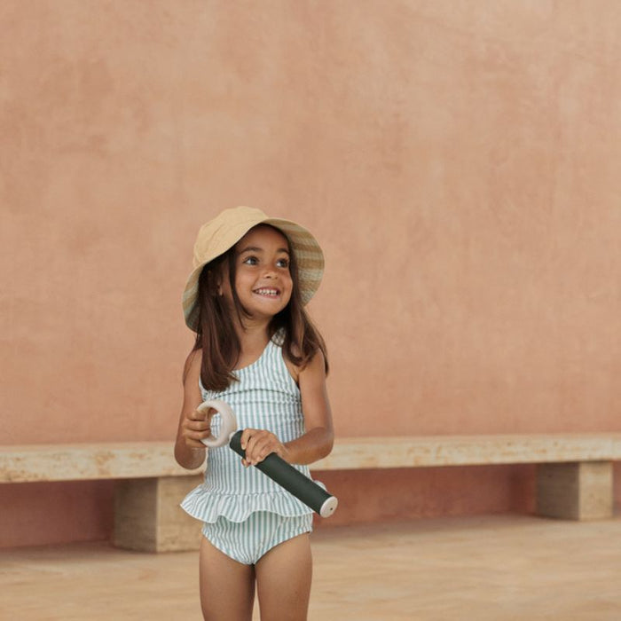 Amara Seersucker Swimsuit - 1 1/2Y to 3Y - Tuscany rose / Sandy par Liewood - The Sun Collection | Jourès