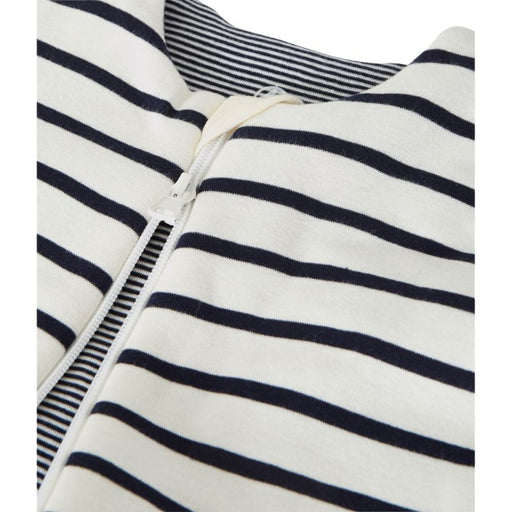 Striped Reversible Cotton Sleeping Bag - Eggshell/Abyss par Petit Bateau - New in | Jourès