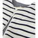 Striped Reversible Cotton Sleeping Bag - Eggshell/Abyss par Petit Bateau - Best Sellers | Jourès