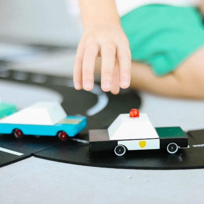 Wooden Toy - Candycar- Mini Police car par Candylab - Baby | Jourès
