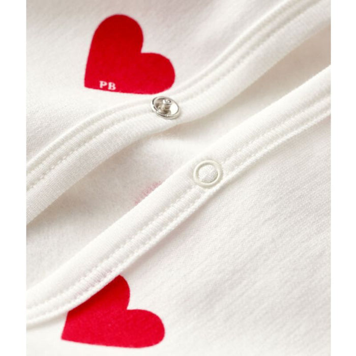 Organic Cotton Dors-Bien Pyjamas - 1m to 6m - Hearts par Petit Bateau - Petit Bateau | Jourès