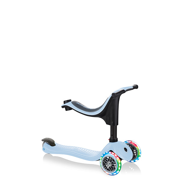 GO•UP 4 in 1 scooter with Lights - Pastel Blue par GLOBBER - Back to School 2023 | Jourès