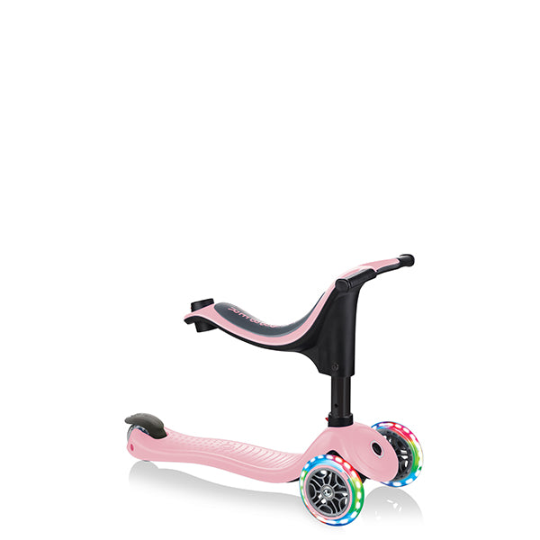 Trottinette GO-UP 4 en 1 avec lumières - Rose pastel par GLOBBER - Jeux éducatifs et loisirs | Jourès