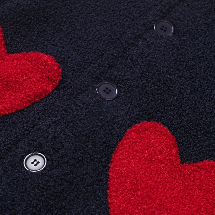 Calin heart coat - 18m to 4Y - Dark navy par Konges Sløjd - Clothing | Jourès