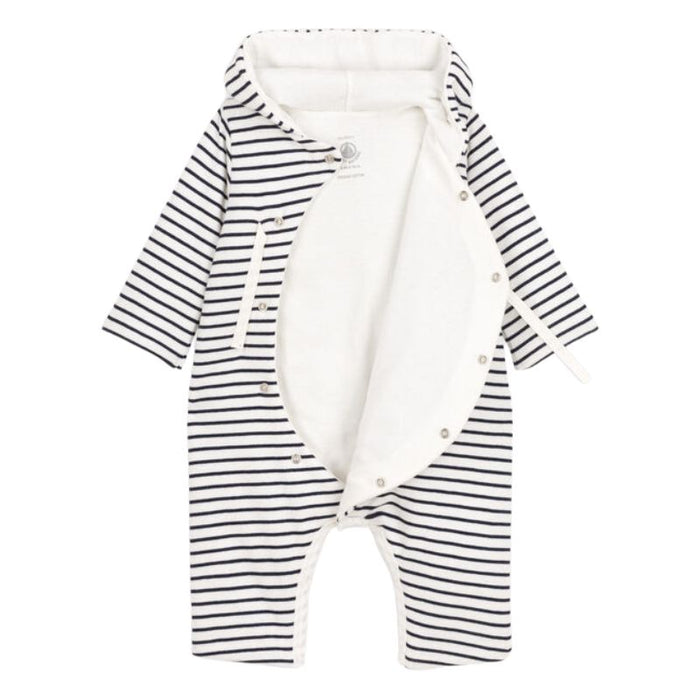 Long Sleeves One-Piece - 1m to 18m - Black/Stripes par Petit Bateau - Clothing | Jourès