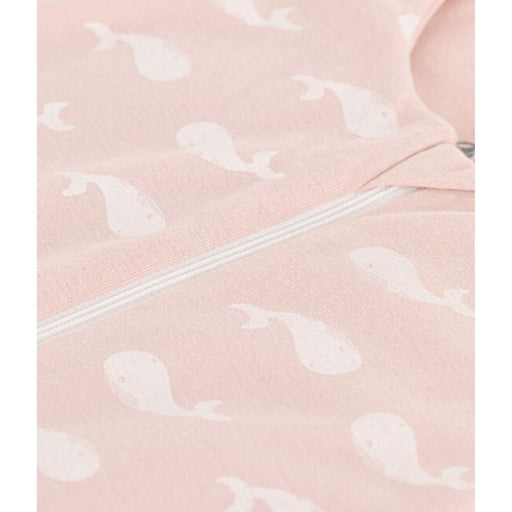 Gigoteuse en coton biologique pour bébé - 0m à 36m - Baleines roses par Petit Bateau - Combinaisons, pyjamas et gigoteuse | Jourès