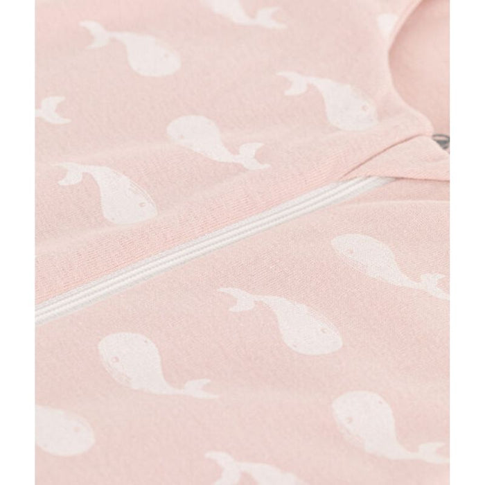 Organic Cotton Sleeping Bag for Baby - Newborn to 36m - Pink Whales par Petit Bateau - Petit Bateau | Jourès