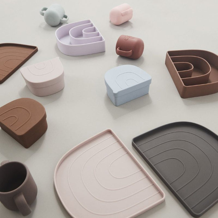 Rainbow Plate & Bowl - Caramel / Lavender par OYOY Living Design - Plates & Bowls | Jourès