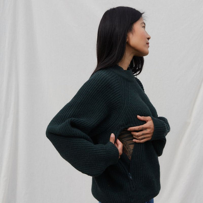 Pull Over - Breastfeeding sweater - XS to L - Blue par Tajinebanane - Clothing | Jourès