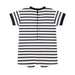Short Sleeves One-piece - 3m to 24m - Black stripes par Petit Bateau - The Sun Collection | Jourès