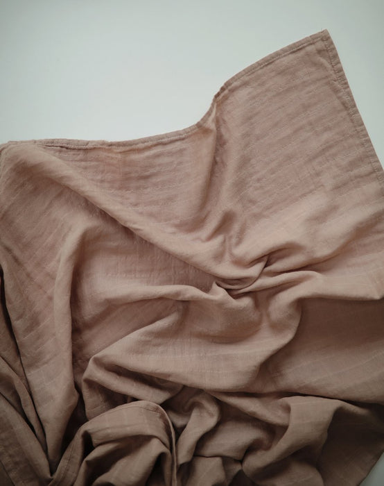 Muslin Swaddle Organic Cotton  - Pale Taupe par Mushie - Sleep time | Jourès