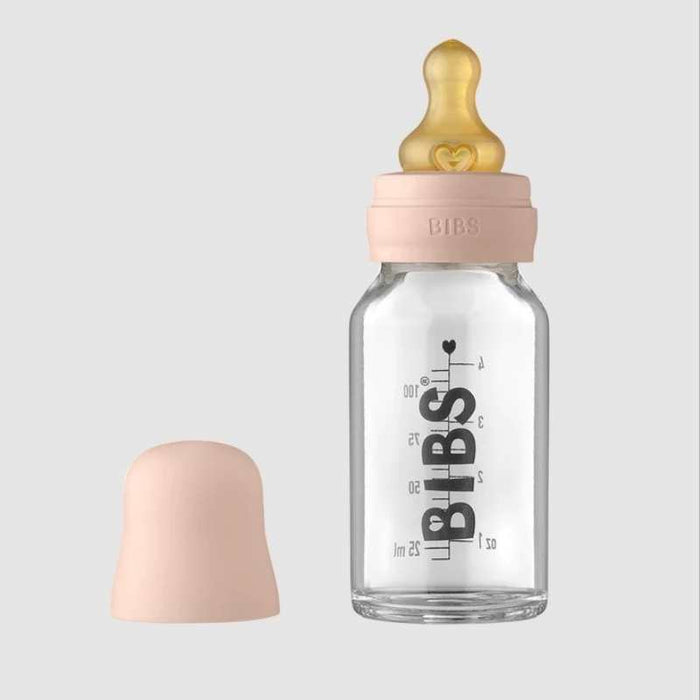 Coffret complet de biberons en verre BIBS Latex - 110ml - Blush par BIBS - Bébé | Jourès