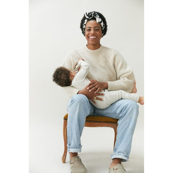 Chandail en laine d'allaitement - XS, L - Beige par Tajinebanane - Vêtements d'allaitement | Jourès