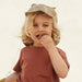 Chapeau soleil réversible Gorm seersucker - 0m à 2T - Rose toscane / Sandy par Liewood - Soleil, été, bonheur ! | Jourès