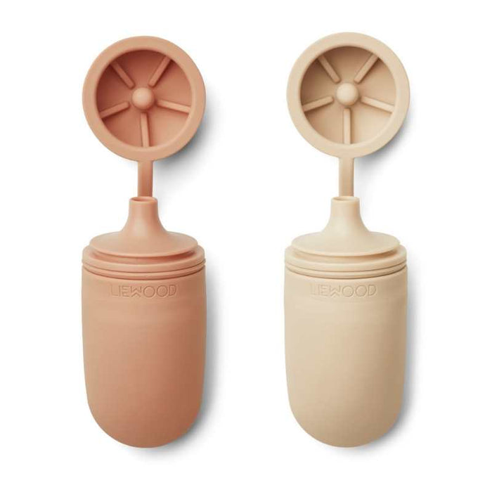 Tanya Smoothie Bottle - Pack of 2 - Tuscany Rose/Apple blossom mix par Liewood - Outdoor mealtime | Jourès