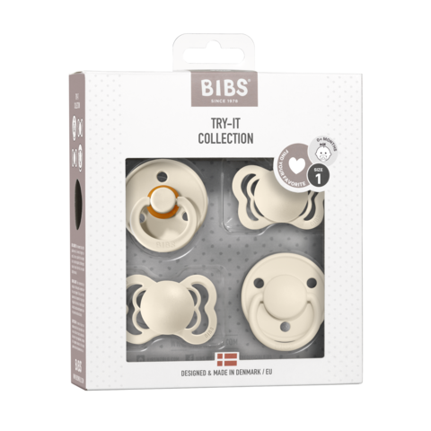 BIBS 0-6 Months Try-it Pacifier Collection - Ivory par BIBS - BIBS | Jourès