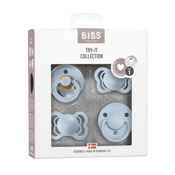 BIBS 0-6 Months Try-it Pacifier Collection - Baby Blue par BIBS - Newborn | Jourès