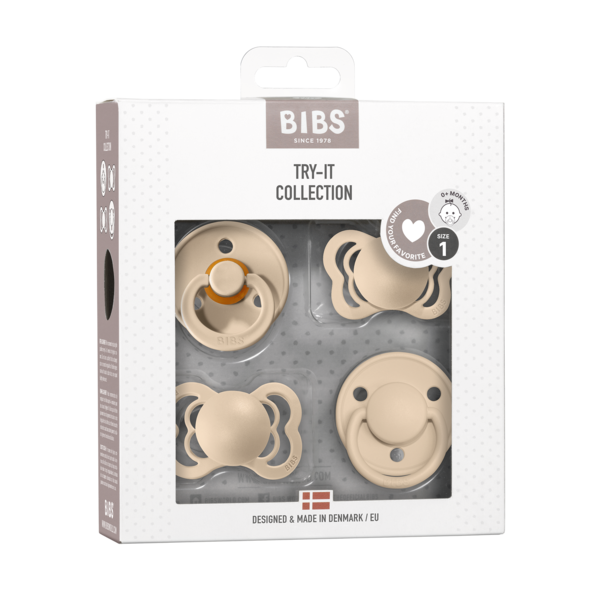 BIBS 0-6 Months Try-it Pacifier Collection - Vanilla par BIBS - Baby Shower Gifts | Jourès