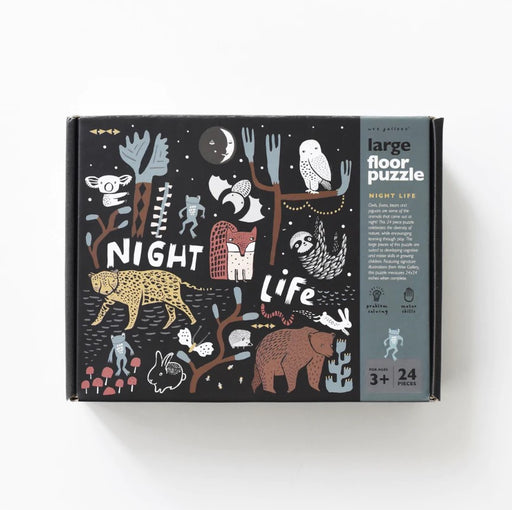 Floor Puzzle - Night Life par Wee Gallery - The Black & White Collection | Jourès