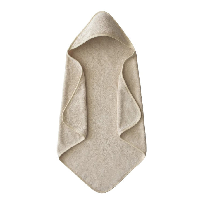 Organic cotton hooded towel - Fog par Mushie - Bath time | Jourès