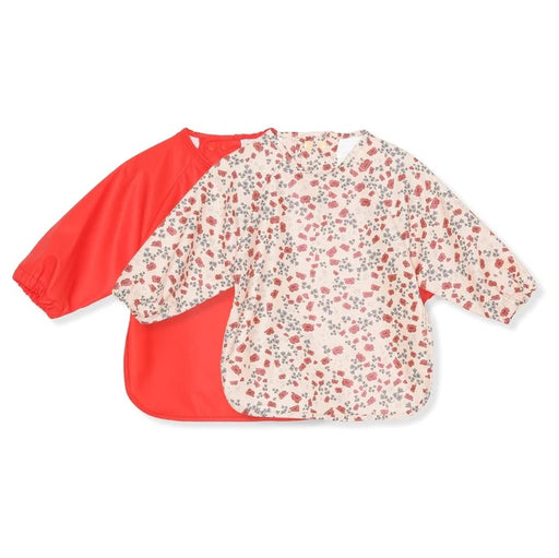 Dinner Bibs with Sleeves - Pack of 2 - Poppy par Konges Sløjd - The Flower Collection | Jourès