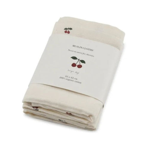 Muslin Swaddles - Pack of 3 - Cherry par Konges Sløjd - Swaddles, Muslin Cloths & Blankets | Jourès