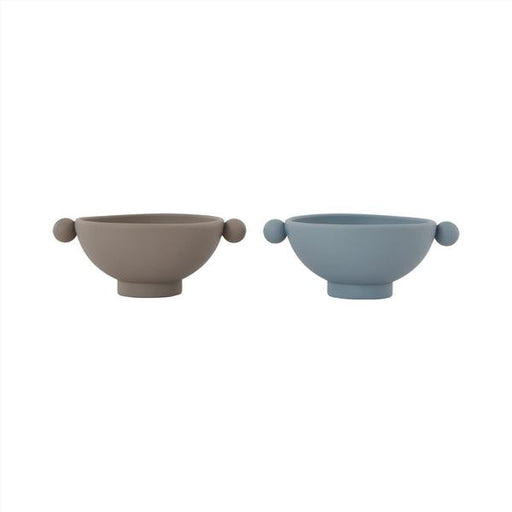 Tiny Inka Bowl - Pack of 2 - Dusty blue/Clay par OYOY Living Design - OYOY MINI - OYOY Mini | Jourès