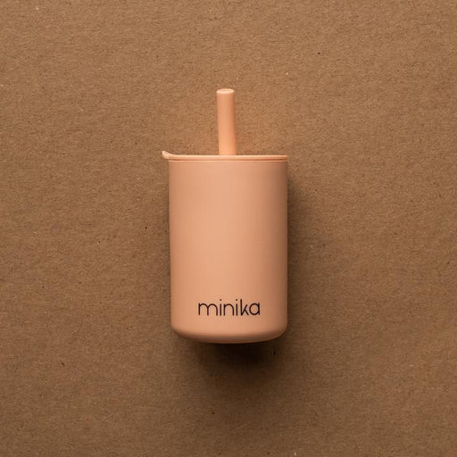 Straw cup with lid for baby - Blush par Minika - Baby | Jourès