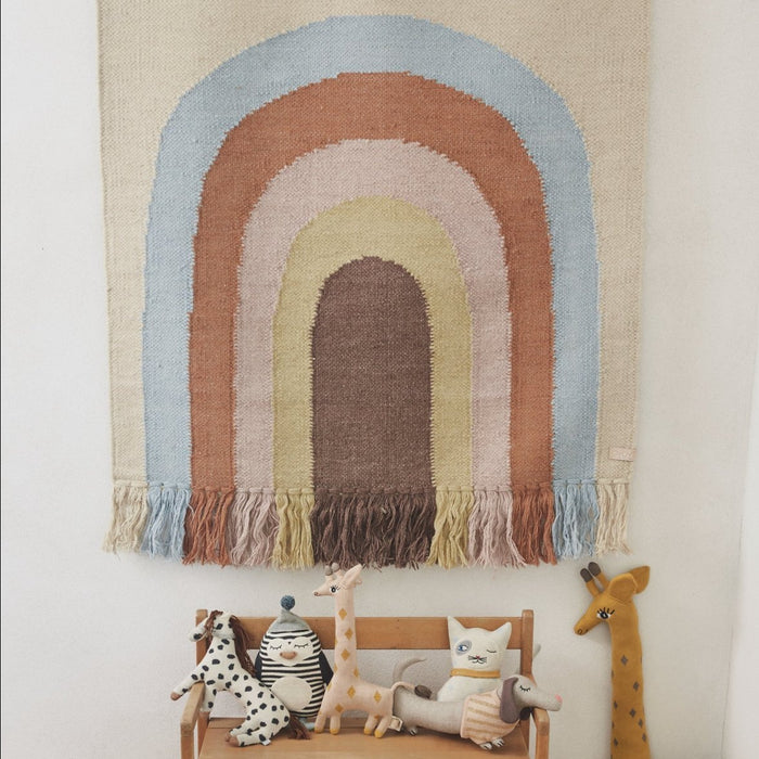 Wall Rug - Follow The Rainbow - Multi par OYOY Living Design - Nursery | Jourès