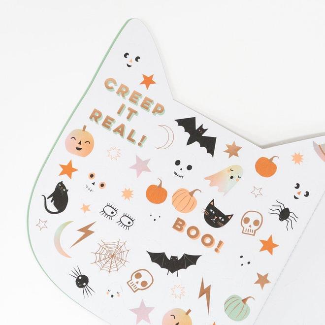 Halloween Cat Sticker Sketch Book par Meri Meri - Meri Meri | Jourès