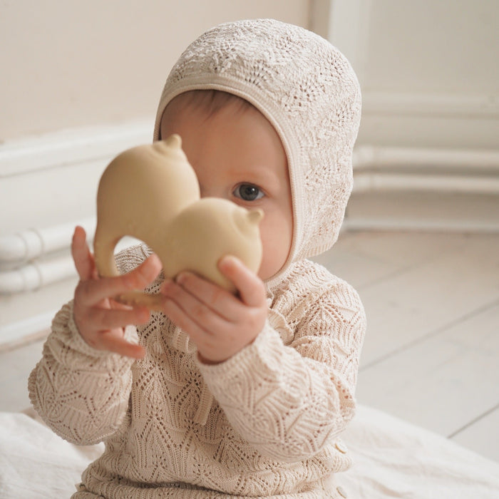 Jouet dentaire en caoutchouc - Boobs - Blanc crème par Konges Sløjd - Bébé - 0 à 6 mois | Jourès