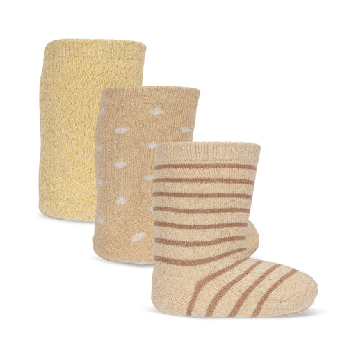 Lurex socks - Pack of 3 - Macaroon/Golden haze/Dot par Konges Sløjd - Konges Sløjd | Jourès