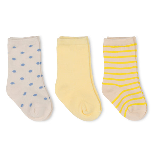 Rib socks - Pack of 3 - Golden haze/Stripe/Dot par Konges Sløjd - Clothing | Jourès