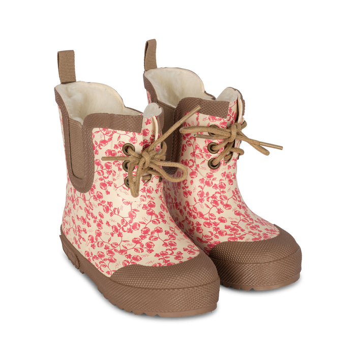 Winter Rubber Thermo Boots - Size 21 to 30 - Ciel Rose par Konges Sløjd - The Flower Collection | Jourès