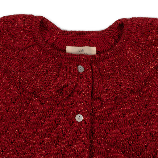 Holiday Cardigan - 6m to 4T - Savy Red par Konges Sløjd - T-shirts, sweaters & cardigans | Jourès