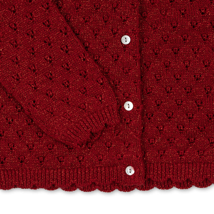 Holiday Cardigan - 6m to 4T - Savy Red par Konges Sløjd - Konges - Clothes | Jourès