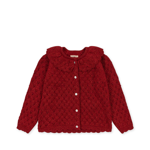 Holiday Cardigan - 6m to 4T - Savy Red par Konges Sløjd - Love collection | Jourès