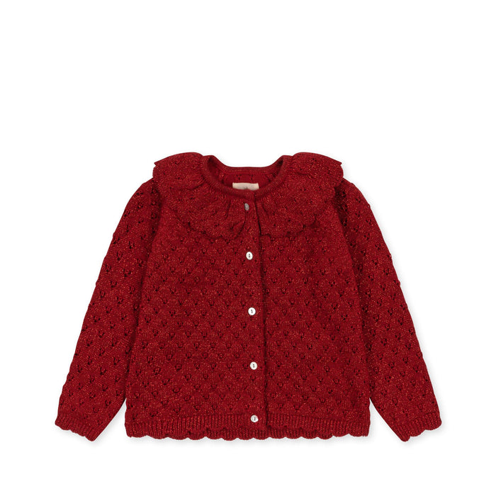 Holiday Cardigan - 6m to 4T - Savy Red par Konges Sløjd - Holiday Style | Jourès