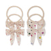 Tulle Bows Hair Ties - Pack of 4 - Heart of gold multi/Etoile pink sparkle par Konges Sløjd - Konges Sløjd | Jourès