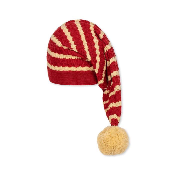 Cane Knit Christmas Hat - 2-4T - Jolly Striped par Konges Sløjd - Winter Collection | Jourès
